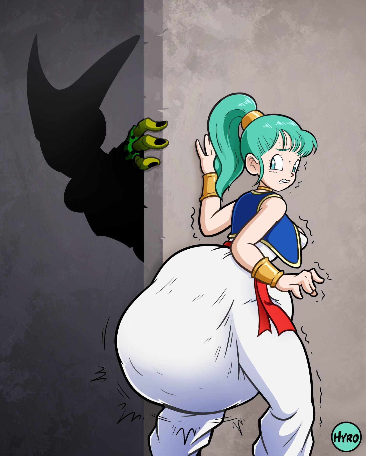 Fortunately for Bulma, Imperfect Cell doesn't have a nose... but I thi...